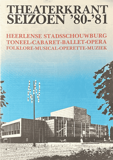 een oude foto die in de brochure stond van het gebouw van Theater Heerlen