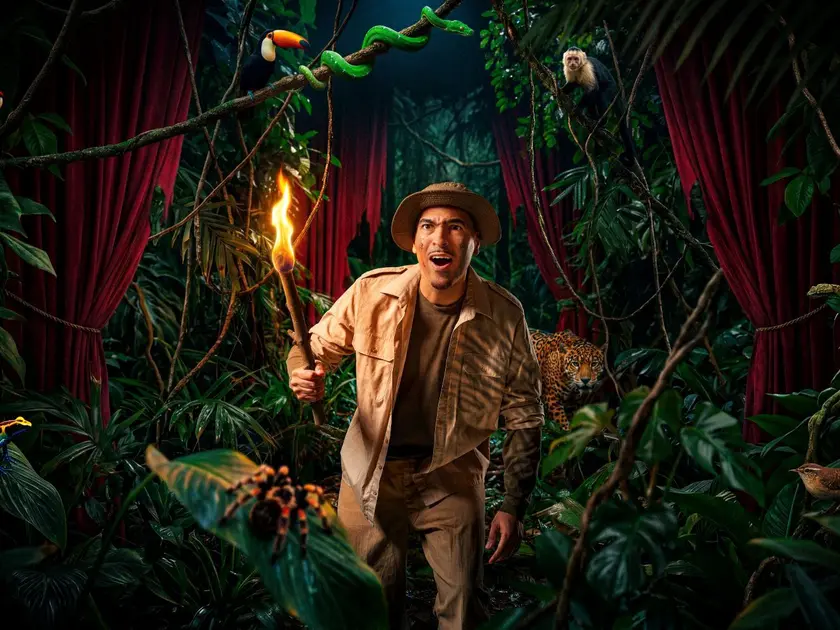 Wildebras overleven in de jungle theatertour